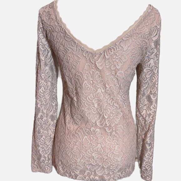 White House Black Market long sleeve lace top - Picture 2 of 6